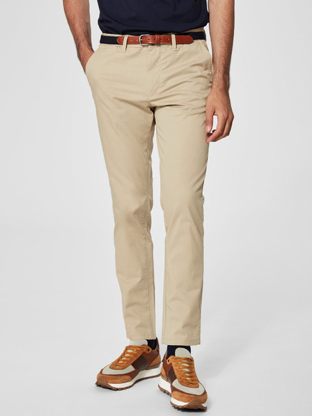 SELECTED Bež hlače slim fit chino Selected Homme Yard