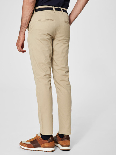 SELECTED Bež hlače slim fit chino Selected Homme Yard