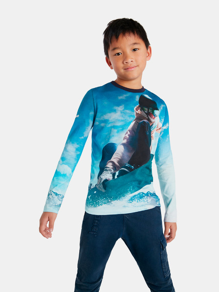 Desigual Desigual Snežna fantovska majica modre barve