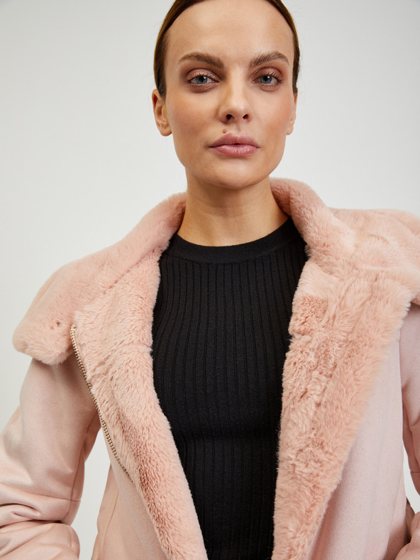 Orsay Rožnata ženska jakna iz umetnega semiša ORSAY