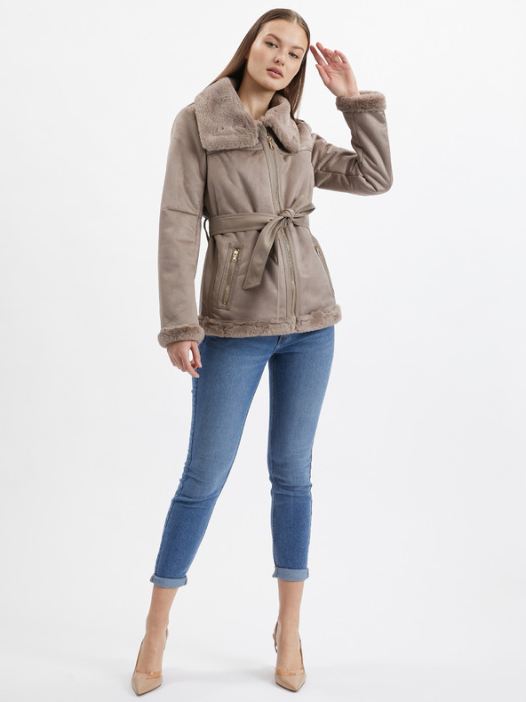 Orsay Rjava ženska jakna iz semiša ORSAY