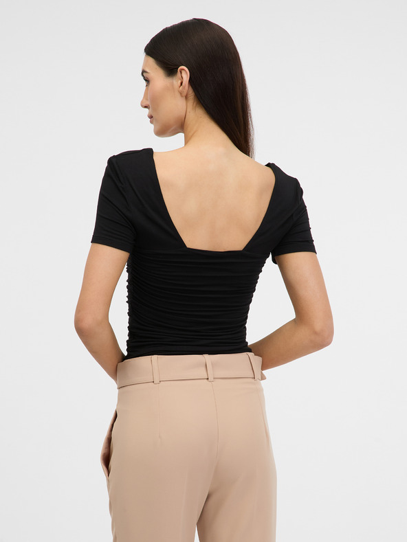 Orsay Črna ženska majica s kratkimi rokavi ORSAY