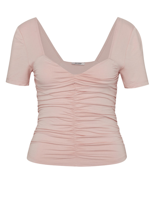 Orsay Svetlo roza ženska majica s kratkimi rokavi ORSAY