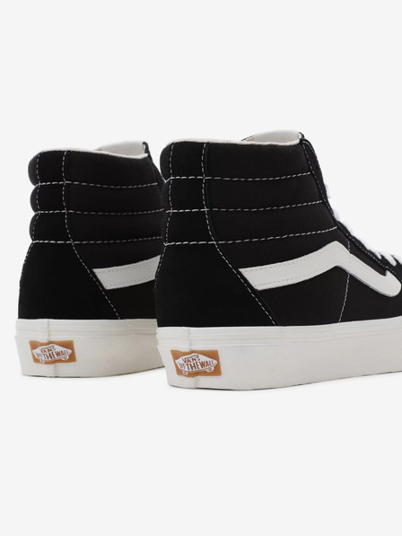 Vans Črne gležnjarske superge z usnjenimi detajli VANS SK8-Hi