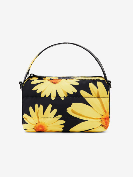 Desigual Rumeno-črna ženska cvetlična torbica Desigual Lacroix Margaritas