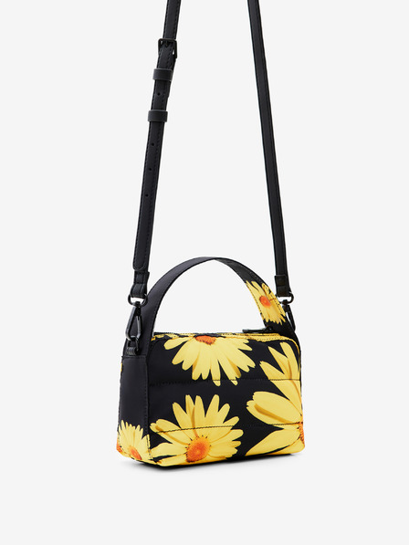 Desigual Rumeno-črna ženska cvetlična torbica Desigual Lacroix Margaritas