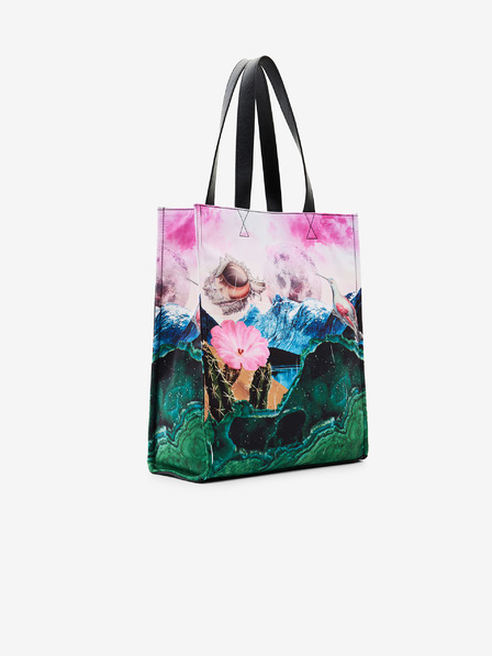 Desigual Zeleno-rožnata ženska torbica Desigual Paisaje Surreal z vzorcem