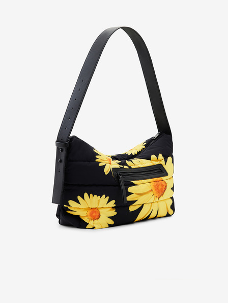 Desigual Rumeno-črna Desigual Margaritas Dover ženska cvetlična torbica