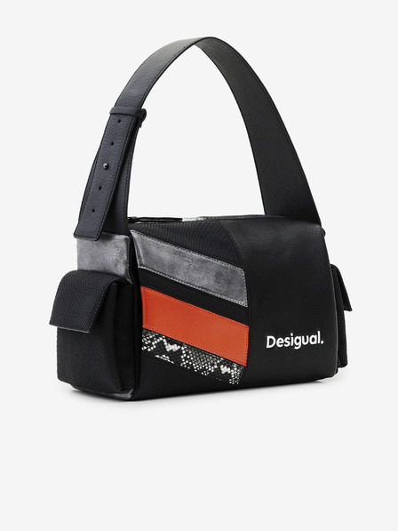 Desigual Oranžno-črna ženska torbica Desigual Polka Habana