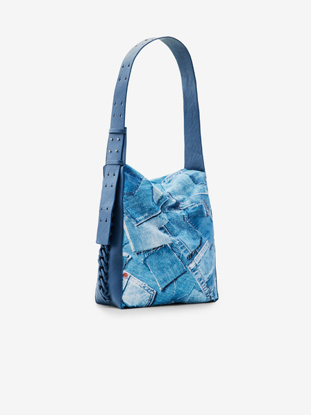 Desigual Modra Desigual ženska vzorčasta torbica Forever Blue Modra Estrasburgo torbica