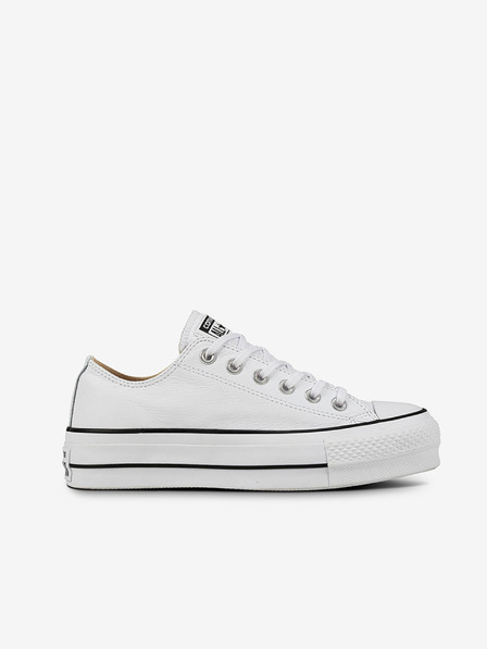 Converse Bele ženske usnjene superge s platformo Converse
