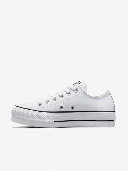 Converse Bele ženske usnjene superge s platformo Converse