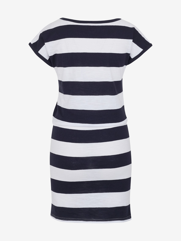 Sam 73 Belo-modra črtasta ženska obleka SAM 73 Reyna