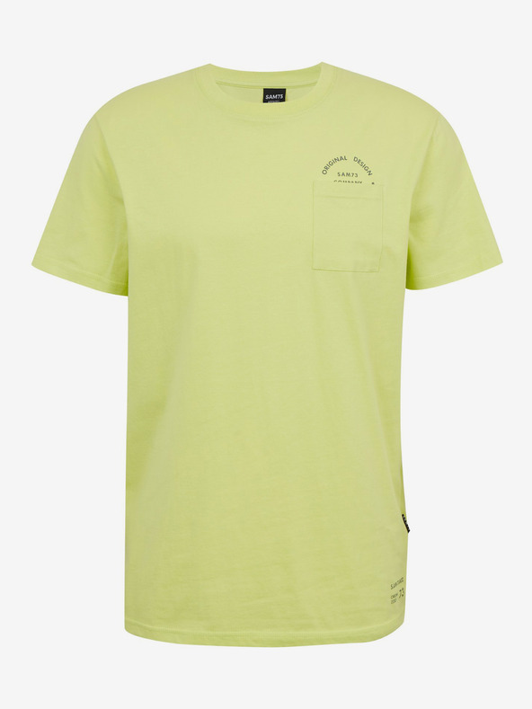 Sam 73 Rumena moška bombažna majica z žepom SAM73 Fenaklid