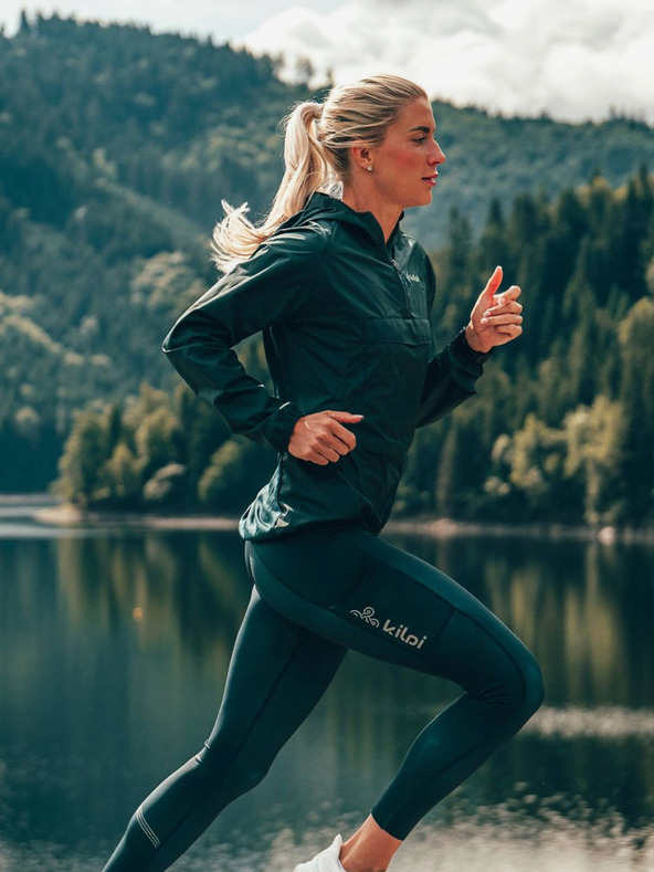 Kilpi Kilpi Ženska ultralahka tekaška jakna ANORI-W Temno zelena