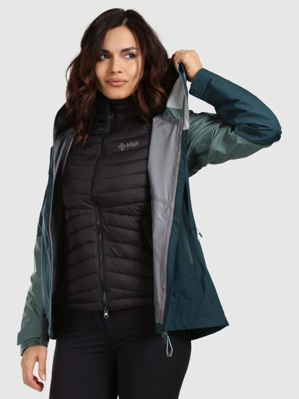 Kilpi Ženska nepremočljiva jakna Kilpi MAMBA-W temno zelena
