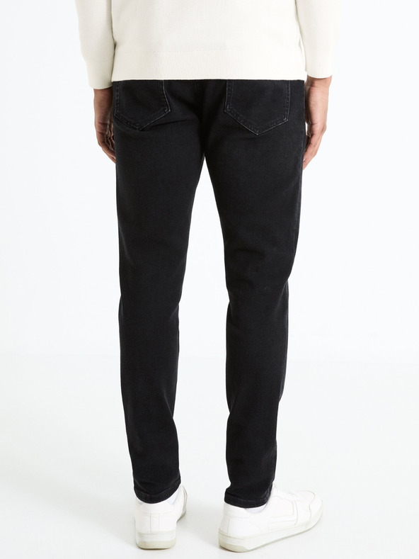 Celio Črne moške slim fit kavbojke Celio C25 Fofine