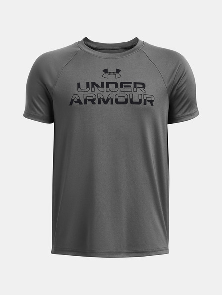 Under Armour Deška majica Under Armour UA Tech Split Wordmark SS-GRY