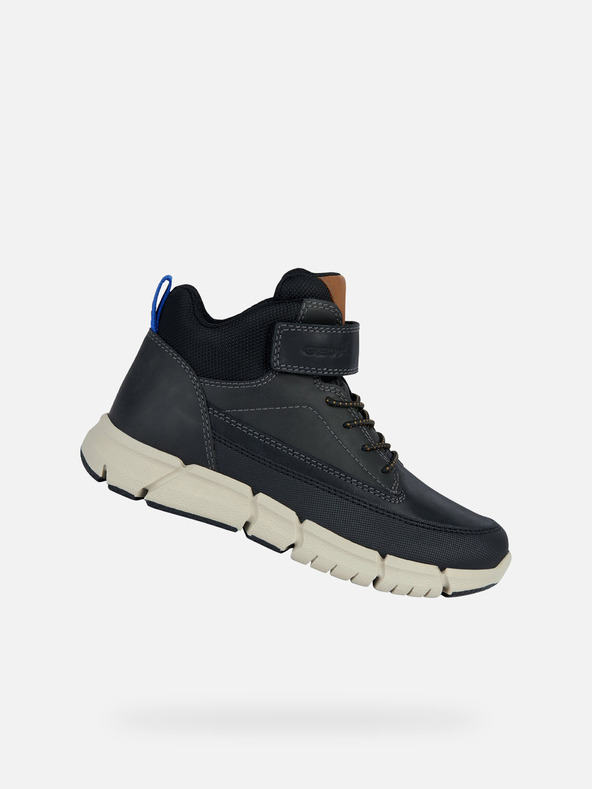 Geox Črni fantovski gležnjarji Geox Flexyper