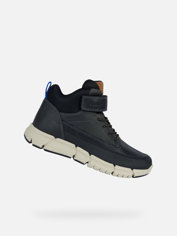 Geox Črni fantovski gležnjarji Geox Flexyper