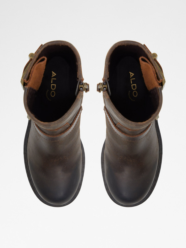 Aldo Temno rjavi ženski usnjeni gležnjarji ALDO Palomina