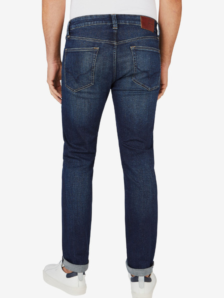 Pepe Jeans Temno modre moške slim fit kavbojke Pepe Jeans