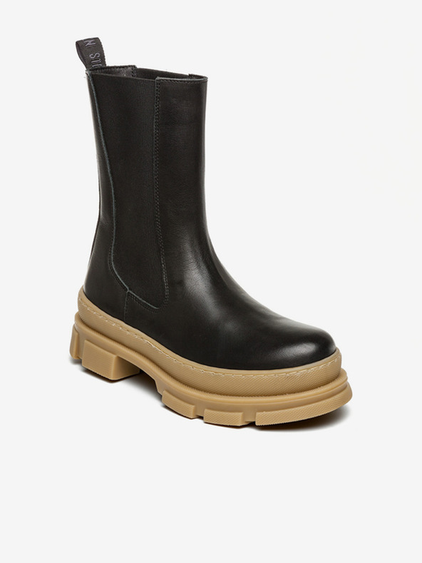 Steve Madden Črni usnjeni čevlji Steve Madden Filina