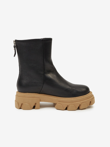 Steve Madden Črni usnjeni gležnjarji Steve Madden Maryann