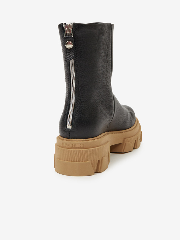 Steve Madden Črni usnjeni gležnjarji Steve Madden Maryann