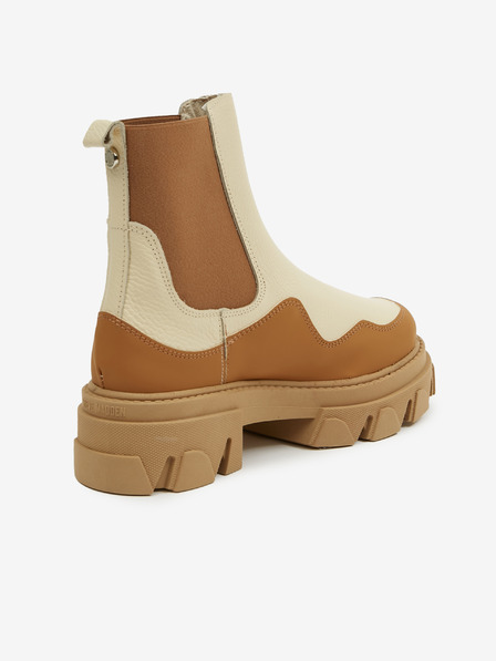 Steve Madden Rjavi in bež ženski usnjeni gležnjarji Steve Madden Merilyn