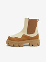 Steve Madden Rjavi in bež ženski usnjeni gležnjarji Steve Madden Merilyn