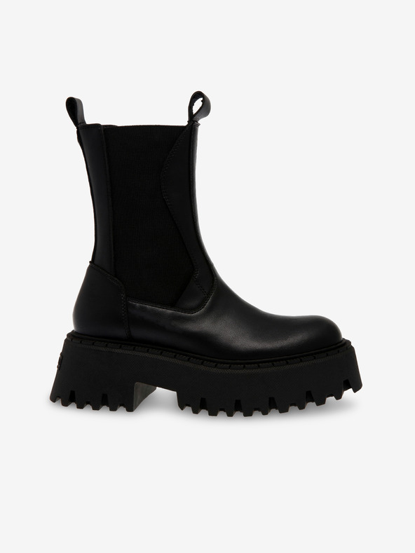 Steve Madden Črni ženski usnjeni gležnjarji Steve Madden Obtain
