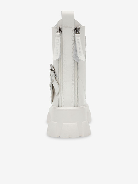 Steve Madden Beli ženski usnjeni gležnjarji Steve Madden Traction Bootie