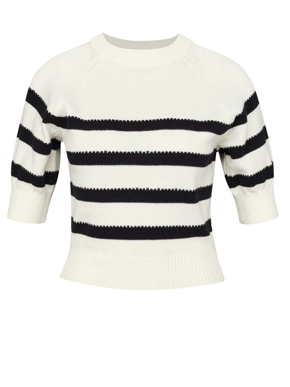 Orsay Krem ženski pulover s kratkimi rokavi ORSAY