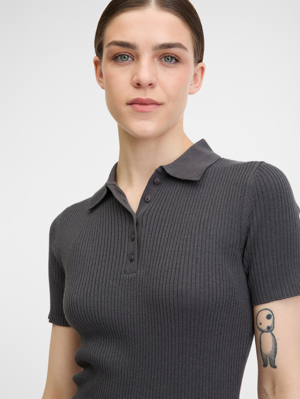 Orsay Temno siva ženska majica s kratkimi rokavi ORSAY