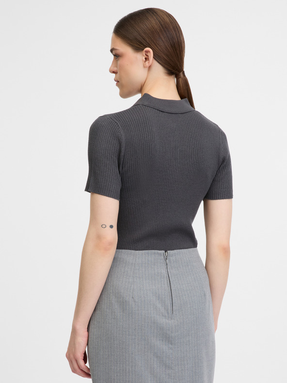 Orsay Temno siva ženska majica s kratkimi rokavi ORSAY