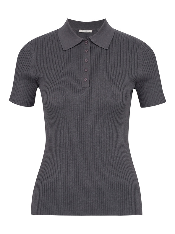 Orsay Temno siva ženska majica s kratkimi rokavi ORSAY
