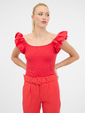Orsay Rdeča ženska majica s kratkimi rokavi ORSAY