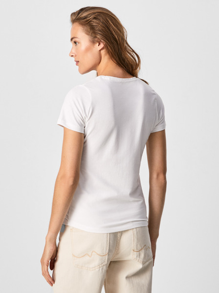 Pepe Jeans Bela ženska majica s kamenčki Pepe Jeans Beatrice