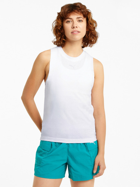 Puma Bela ženska majica Puma Evide Mesh Tank Top