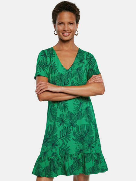 Desigual Zelena obleka v obliki črke A Desigual Vest Nadia
