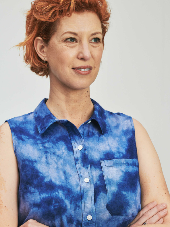 GAP Lanene batikane maksi obleke GAP