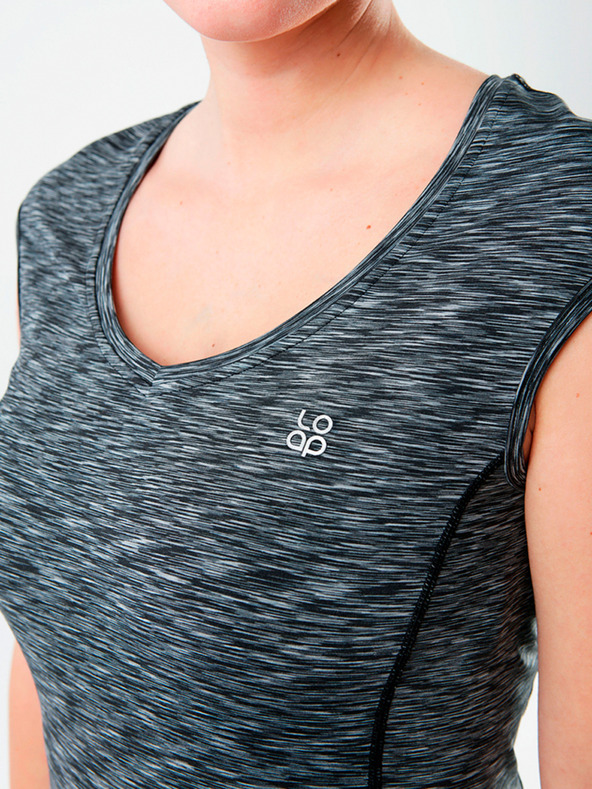 Loap Siva črtasta obleka LOAP