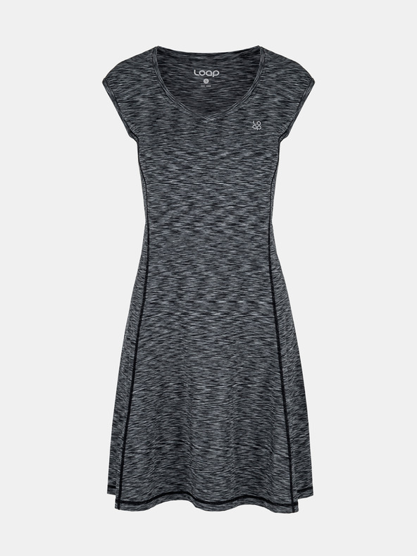 Loap Siva črtasta obleka LOAP