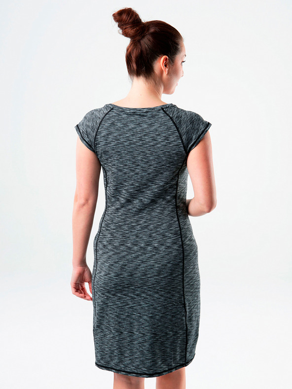 Loap Siva črtasta obleka LOAP