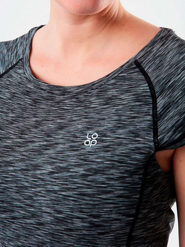 Loap Siva črtasta obleka LOAP