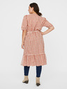 Vero Moda Curve Rjava karirasta obleka VERO MODA CURVE Tamitta