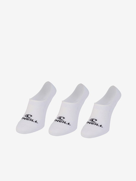 O'Neill Komplet treh parov belih nogavic O'Neill FOOTIE 3PK