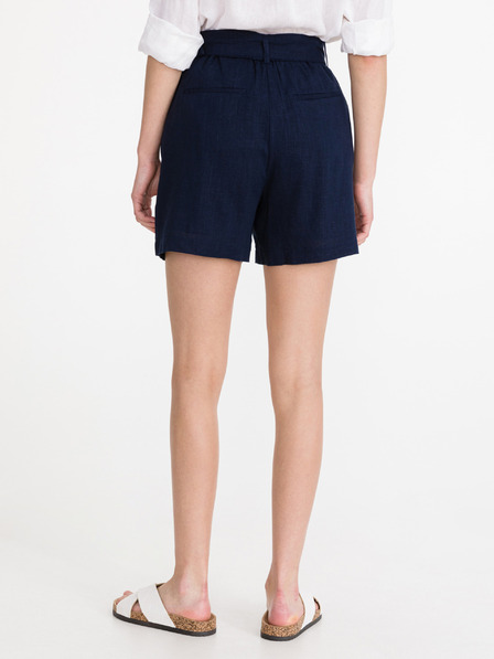 Vero Moda Temno modre ženske kratke hlače s platnom Vero Moda Amelia