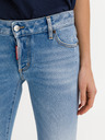 DSQUARED2 Modre ženske kavbojke ozkega kroja DSQUARED2 Jennifer Cropped